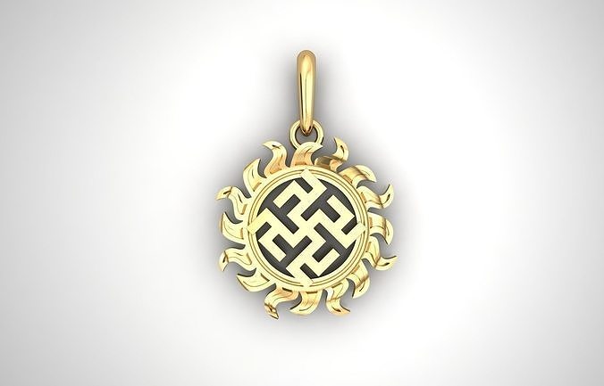 Tsevetok paporotnika Odolen trava pendant 25mm 3D print model
