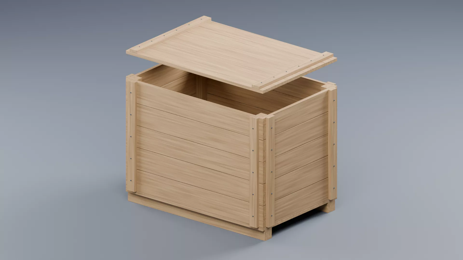 Editable Wooden Shipping Crate - Blender Geometry Nodes 3D model | CGTrader
