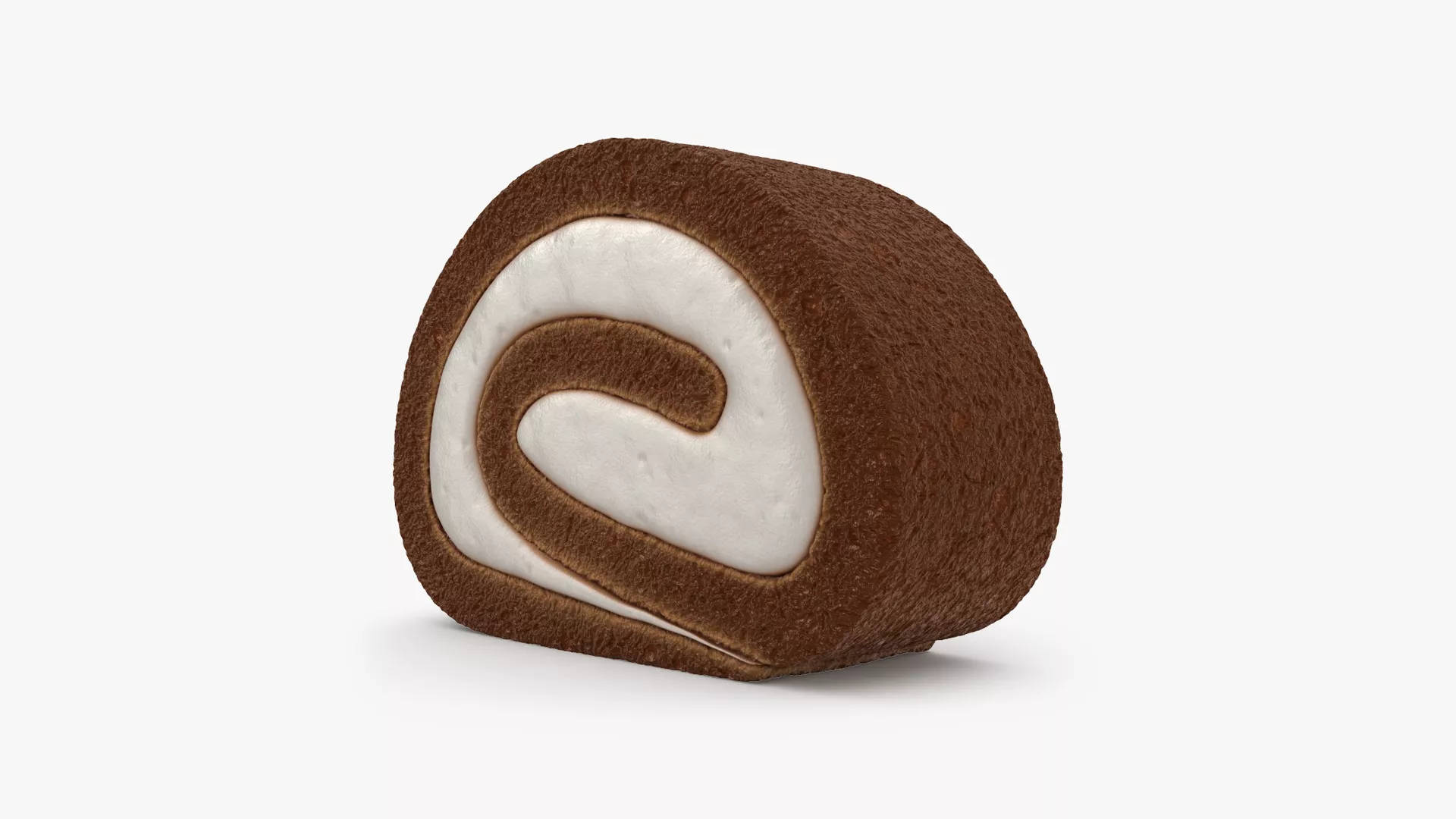 Roll Cake Low-poly 3D model