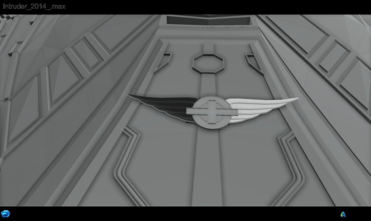 Alien spaceship Low-poly 3D model_5