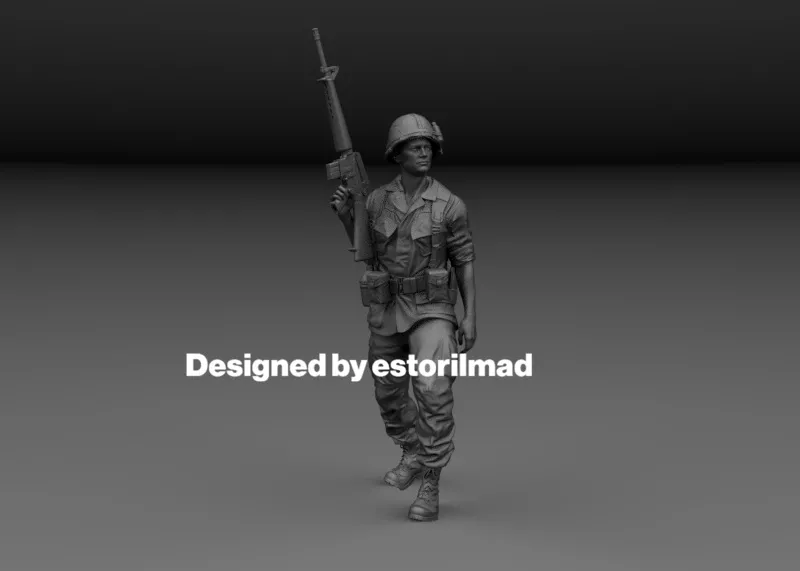 US VIETNAM SOLDIER ON PATROL V5 3D print model