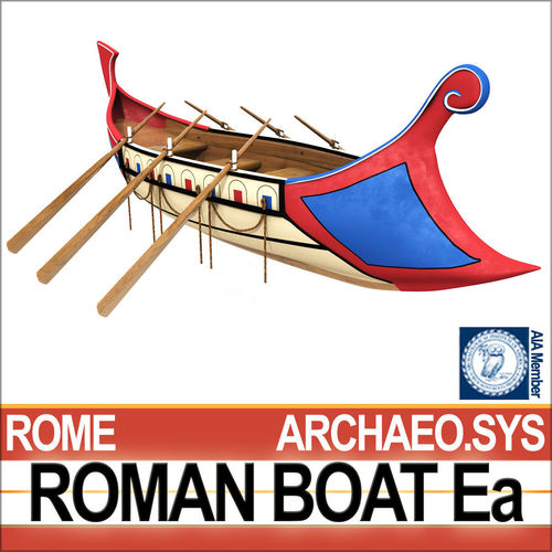 Ancient Roman Boat Ea 3D model