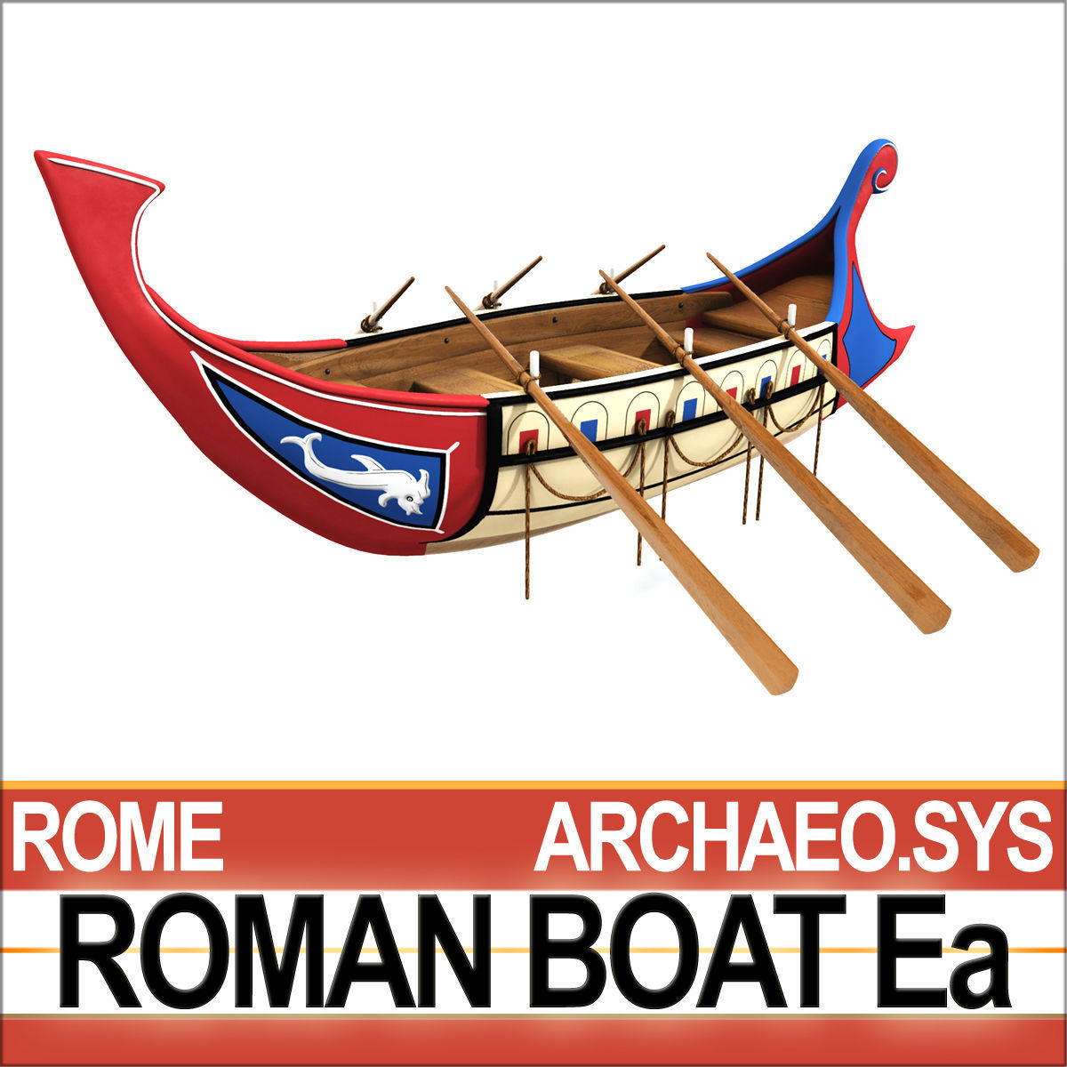 Ancient Roman Boat Ea 3D model_2