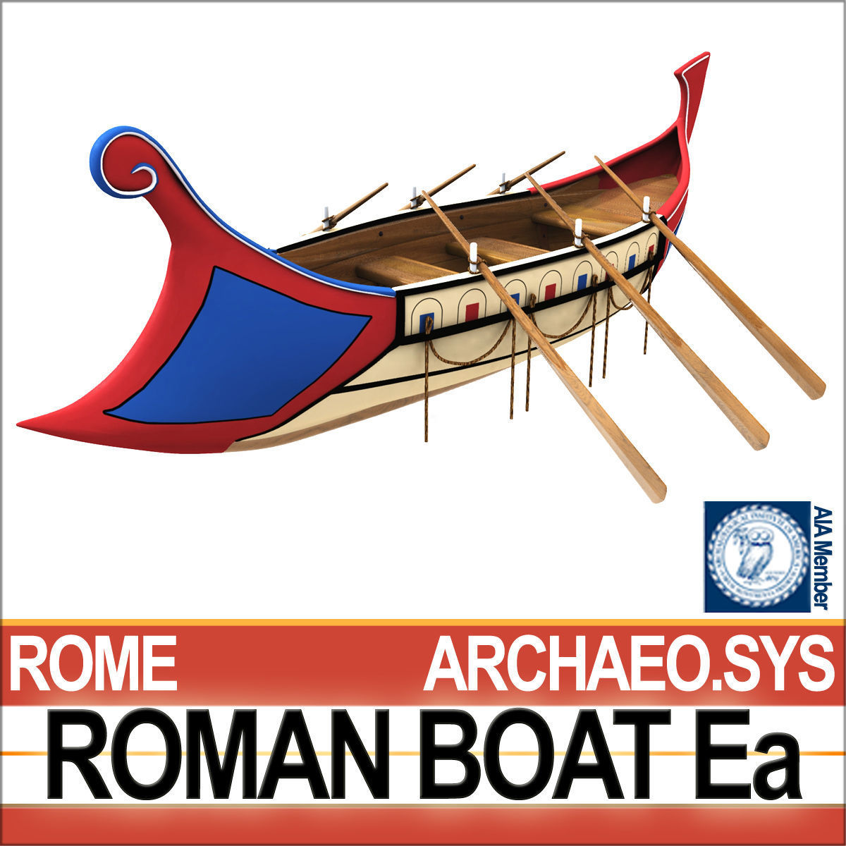 Ancient Roman Boat Ea 3D model_1