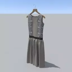 Dress on hanger Free 3D model