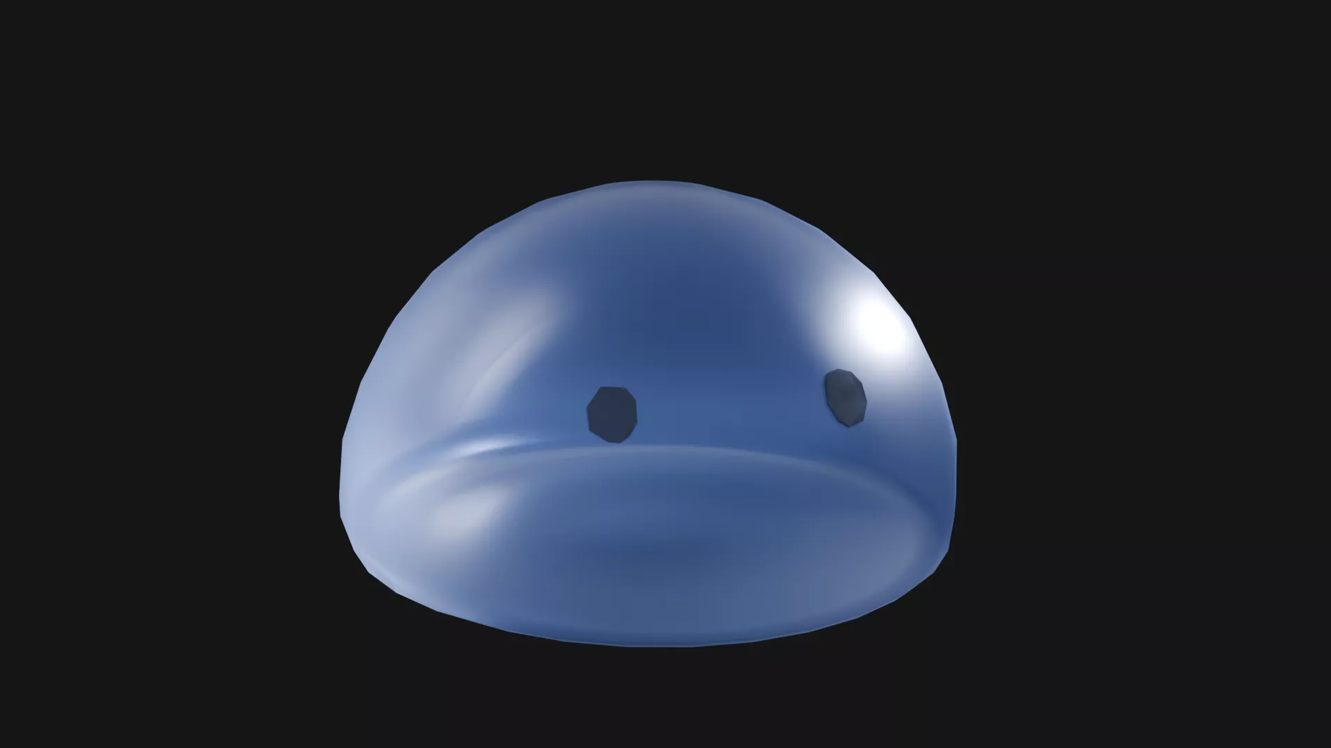 Blue Slime Low Poly Rigged And Animated Low-poly 3D model