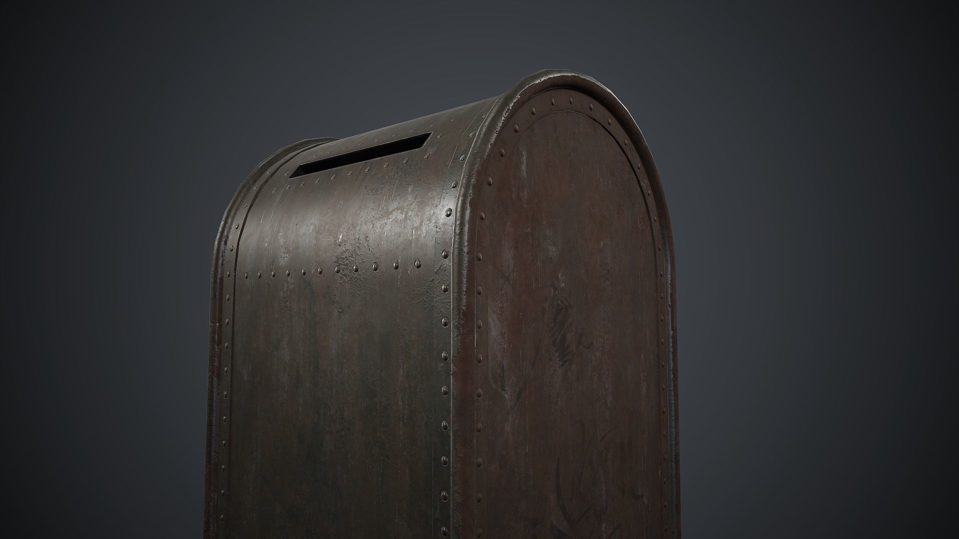 Post Box PBR Game Ready Low-poly 3D model_13