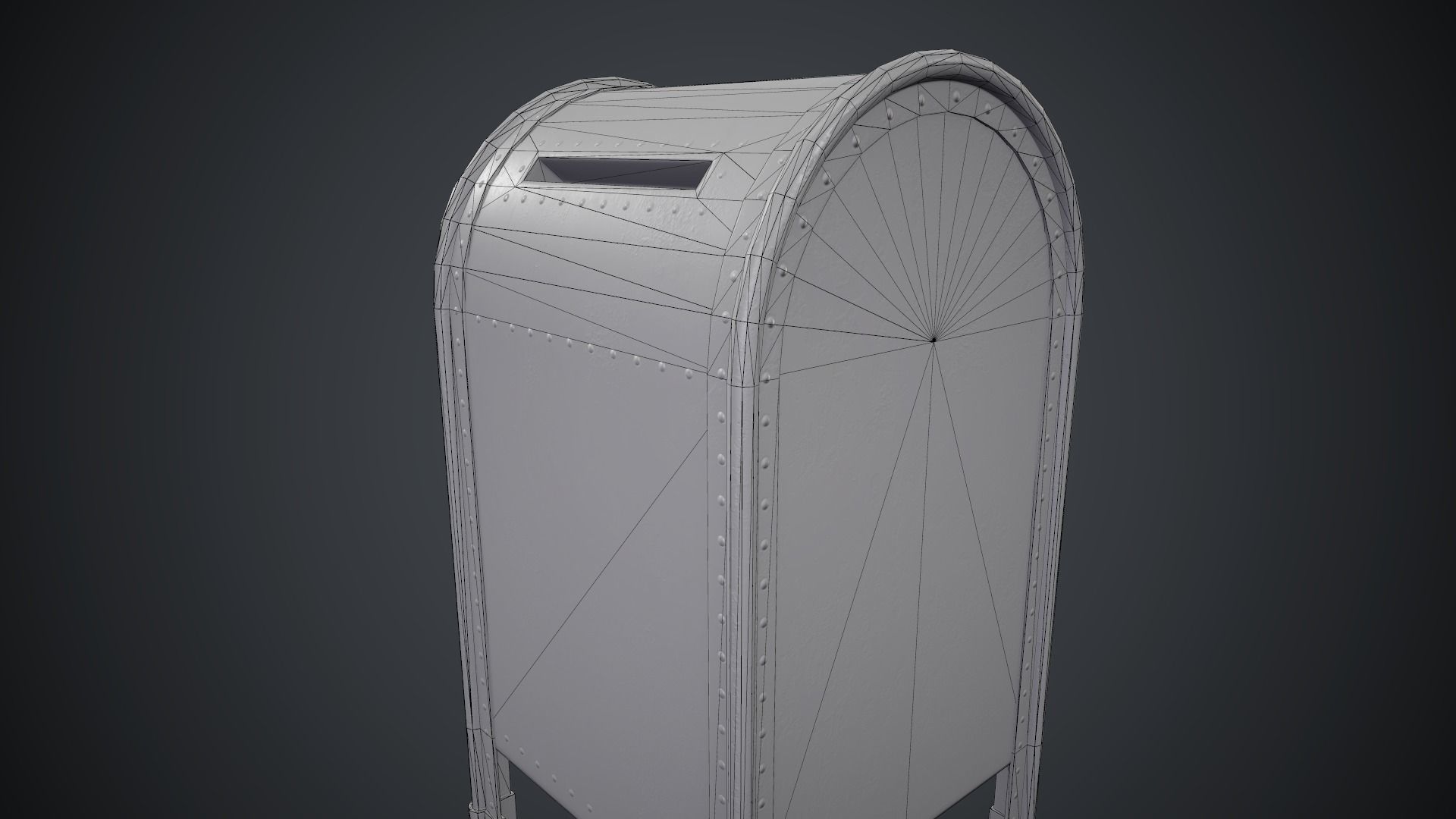 Post Box PBR Game Ready Low-poly 3D model_21