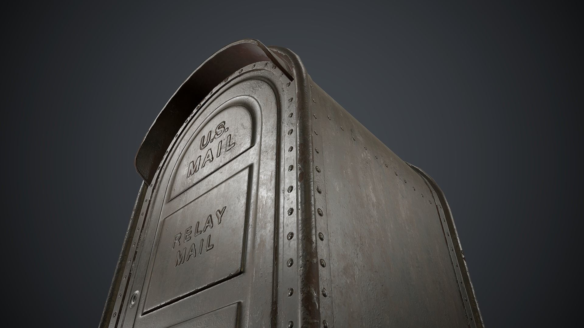 Post Box PBR Game Ready Low-poly 3D model_8