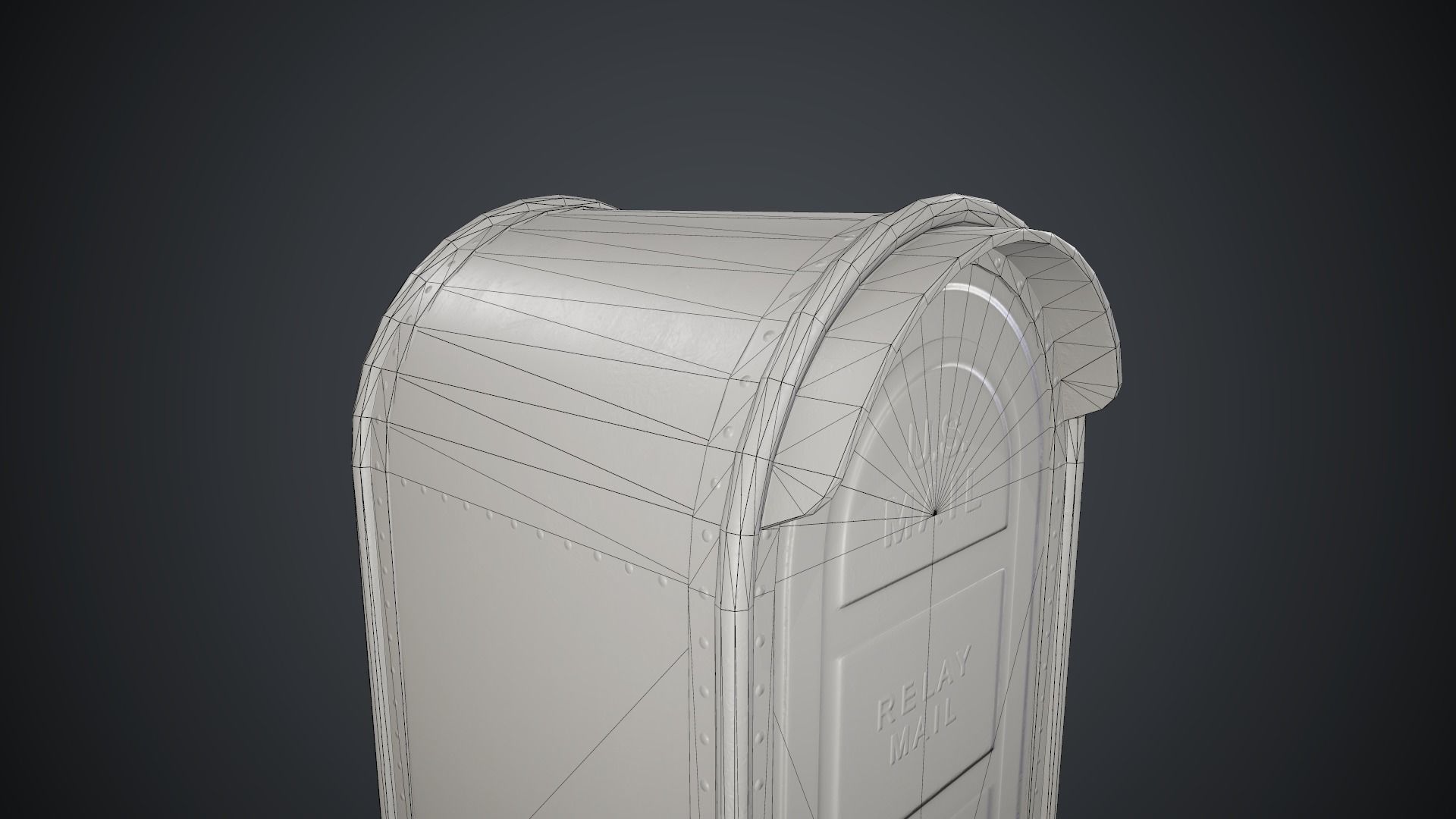 Post Box PBR Game Ready Low-poly 3D model_20