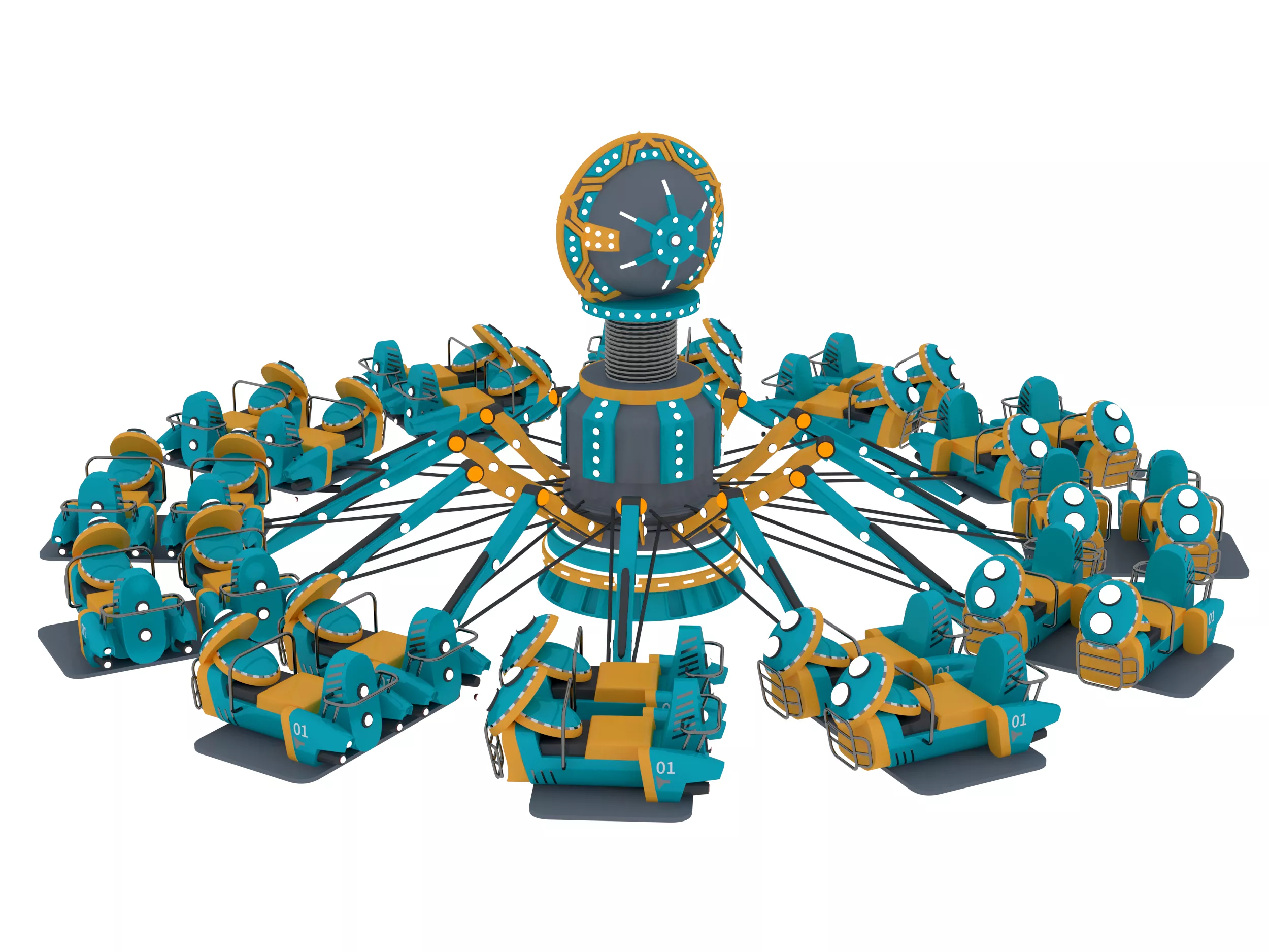 Car Carousel 3D model