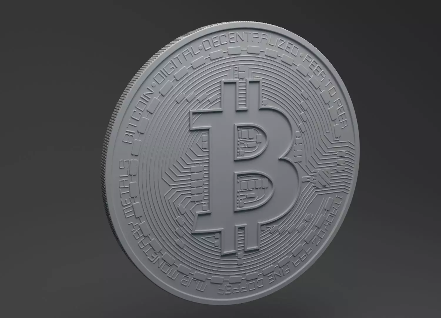 Bitcoin Detailed model 3D print model