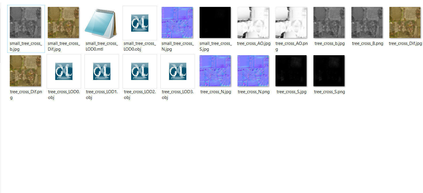 Gravestones crosses and sculptures from old graveyard Low-poly 3D model_122