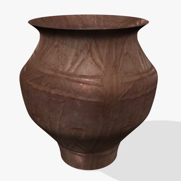 Oldest Copper Bucket Low-poly 3D model_2