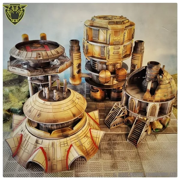 Spool Tower 2 Sci-Fi Modular Recycled Spool Terrain System 3D print model
