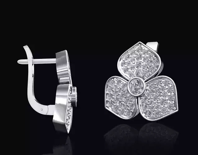 Three leaves earrings