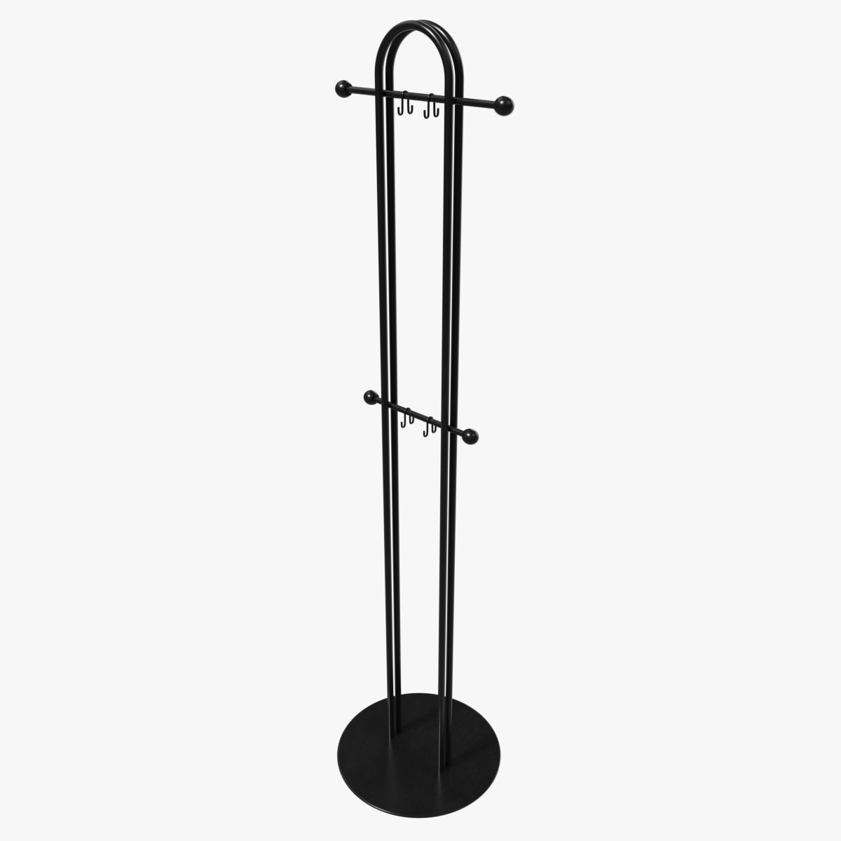 Hatrack metal jewelry stand Low-poly 3D model