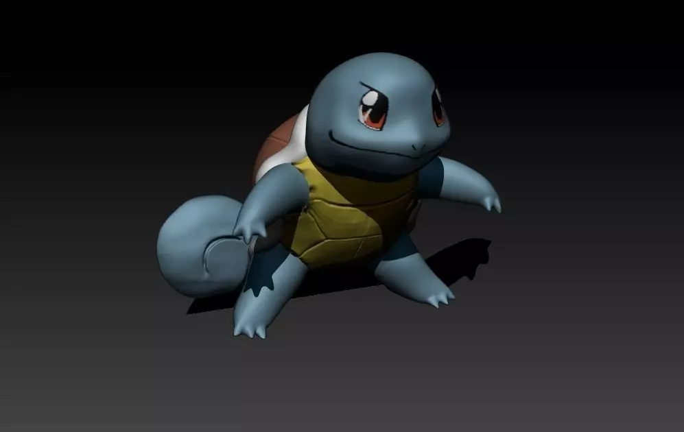 Squirtle pokemon turtle 3D print model_0
