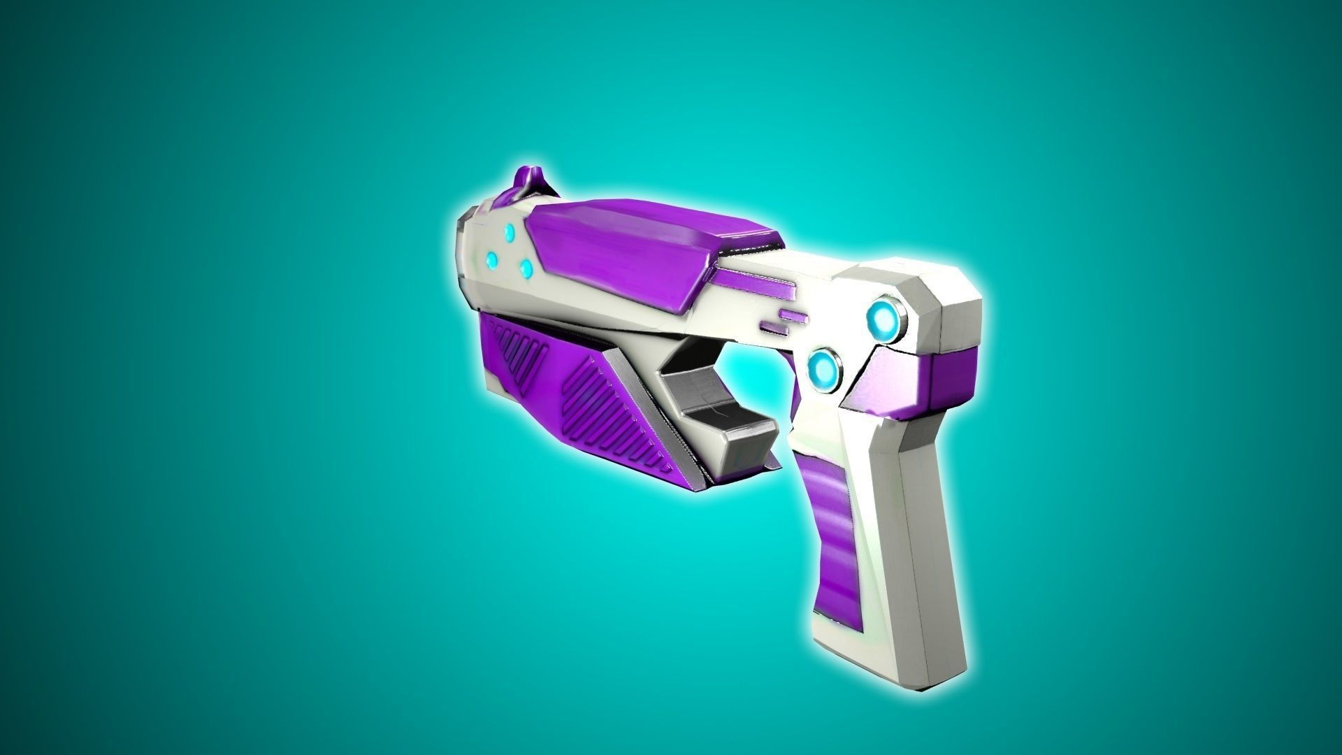 Game-Ready Plasma Pistols Low-poly 3D model_1