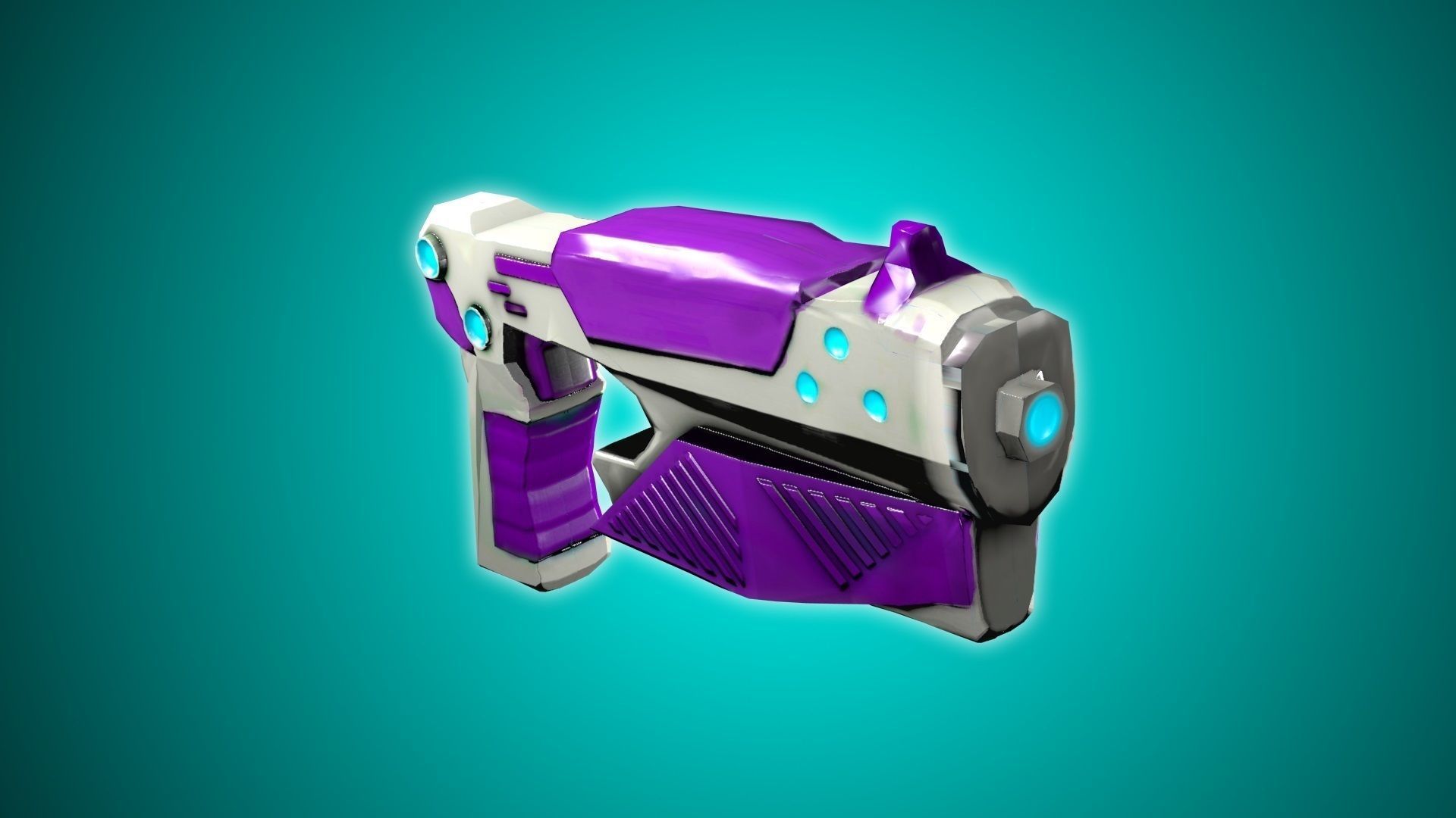 Game-Ready Plasma Pistols Low-poly 3D model_3