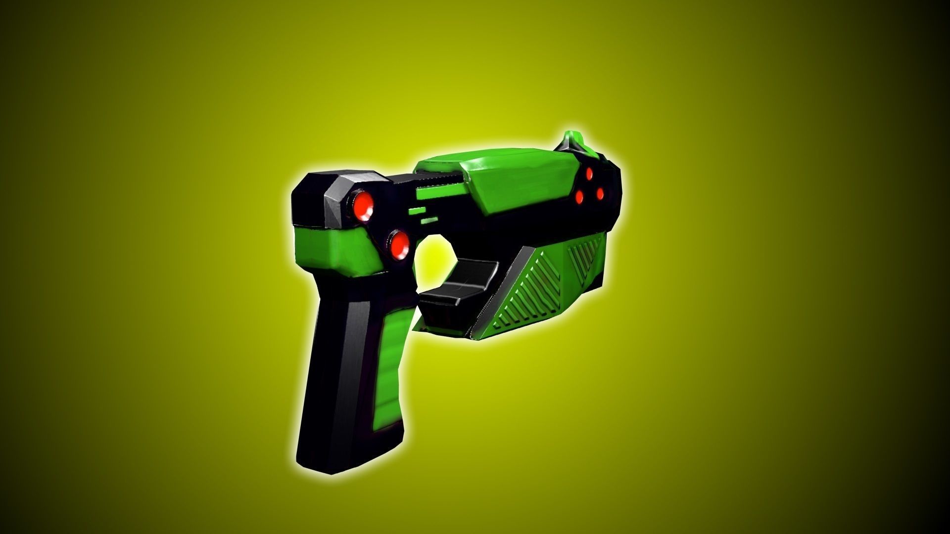 Game-Ready Plasma Pistols Low-poly 3D model_7