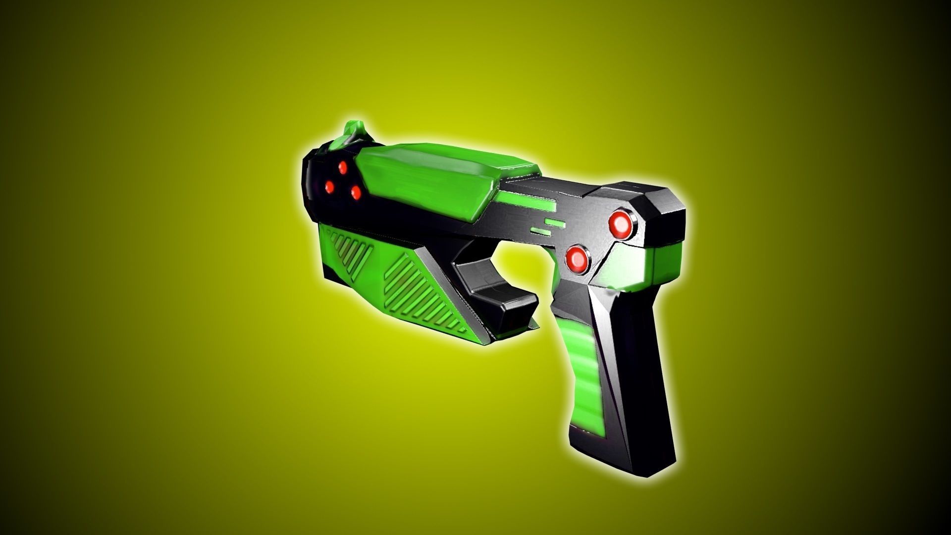 Game-Ready Plasma Pistols Low-poly 3D model_5