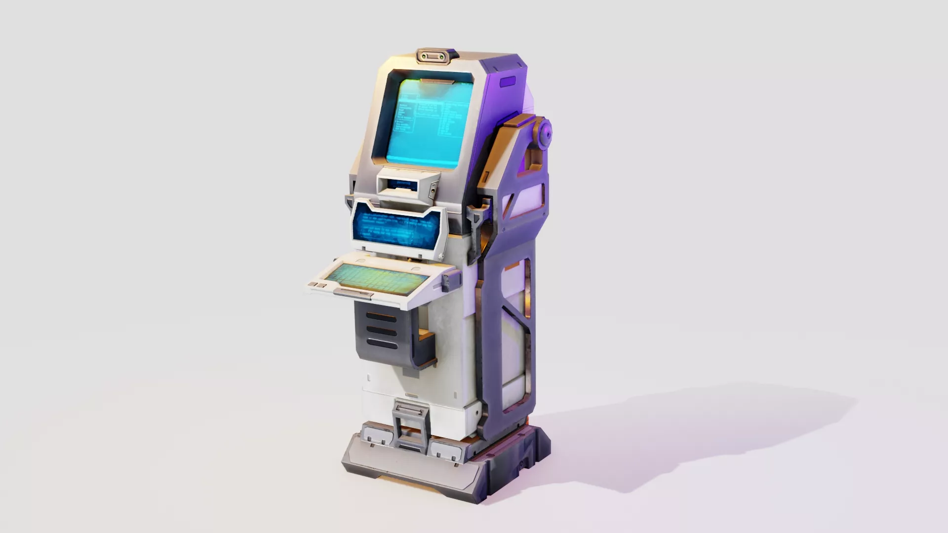 Sci Fi Terminal Low-poly 3D model