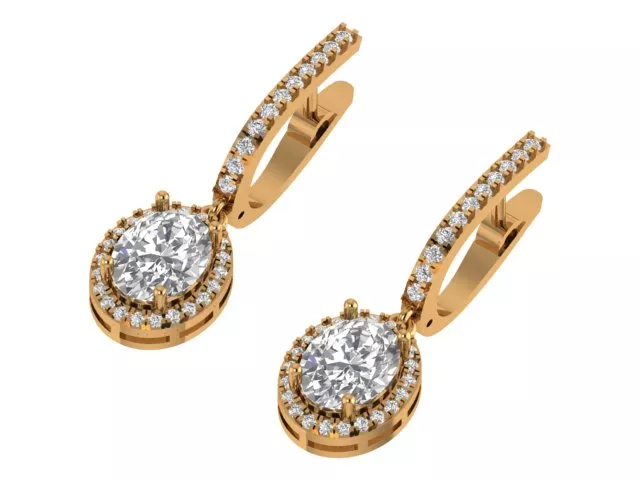 Oval Bali Earrings 3D print model