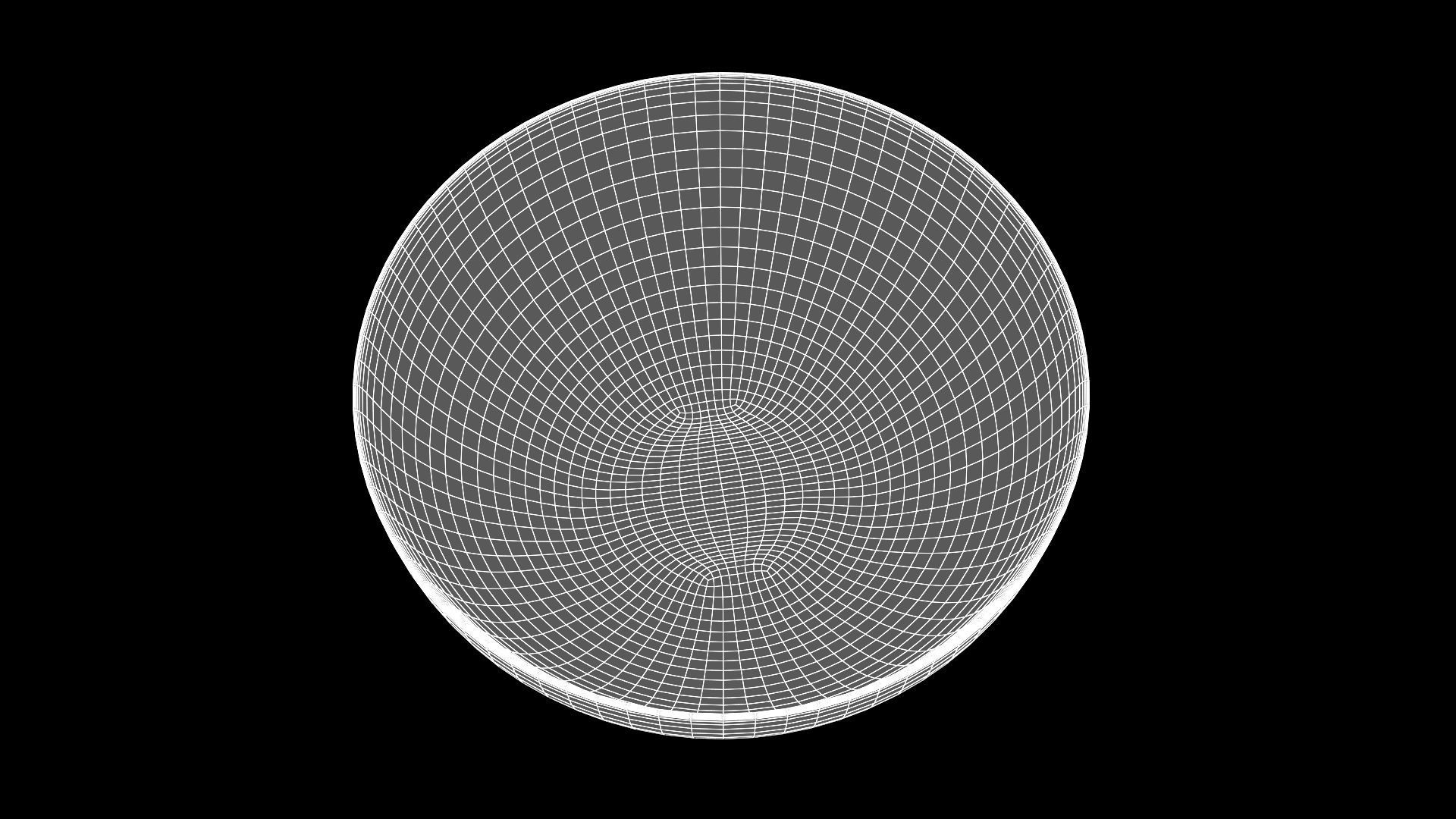 Dark Ceramic Matte Bowl 3D model_2