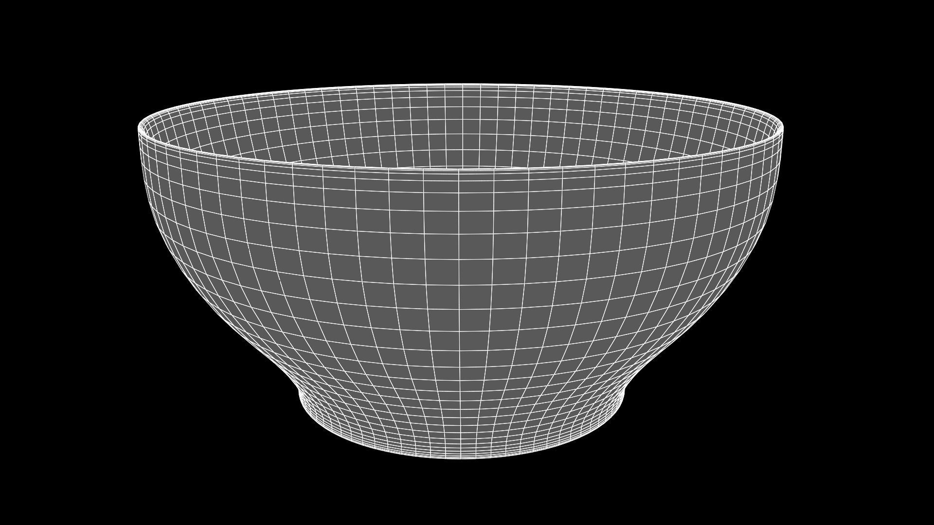Dark Ceramic Matte Bowl 3D model_1