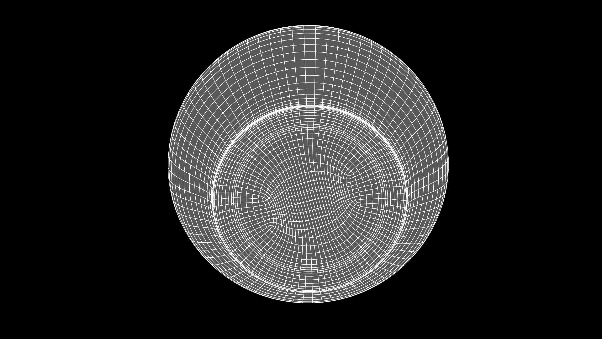 Dark Ceramic Matte Bowl 3D model_3