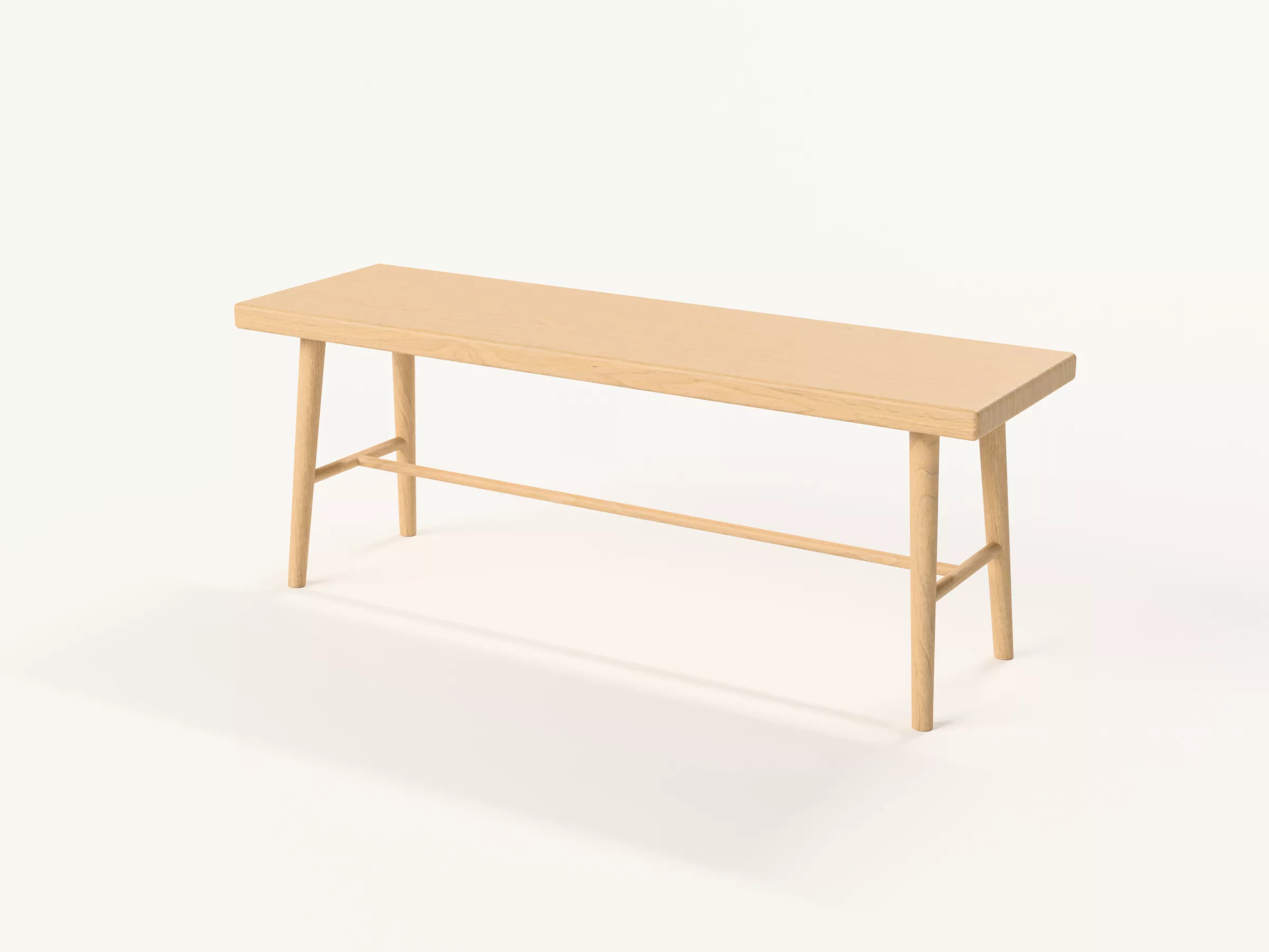 Japandi Oak Bench 3D model