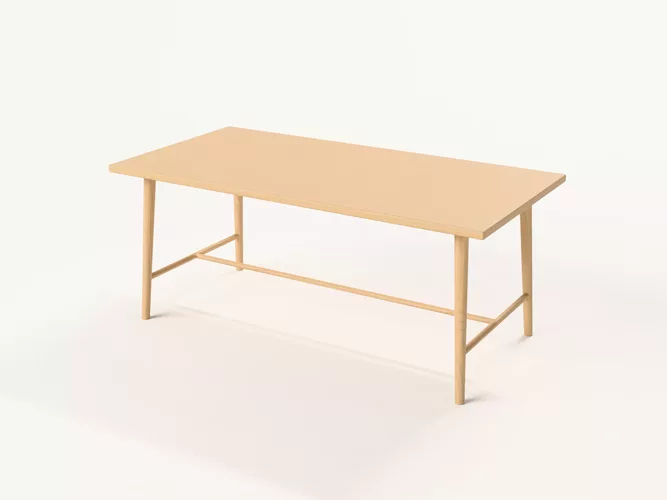 Japandi Oak Dining Table