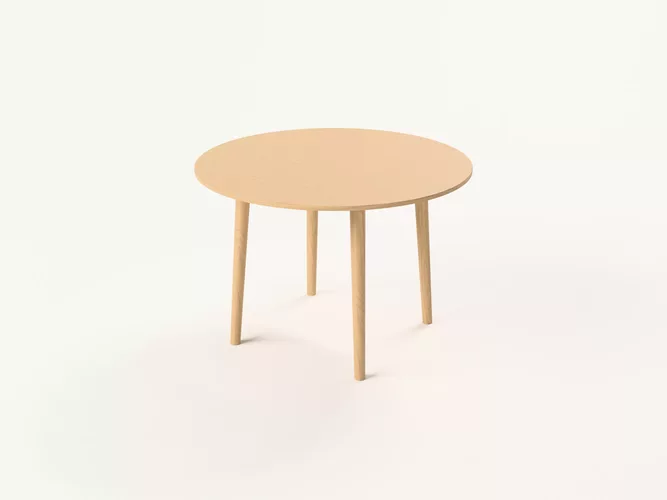 Japandi Round Oak Dining Table