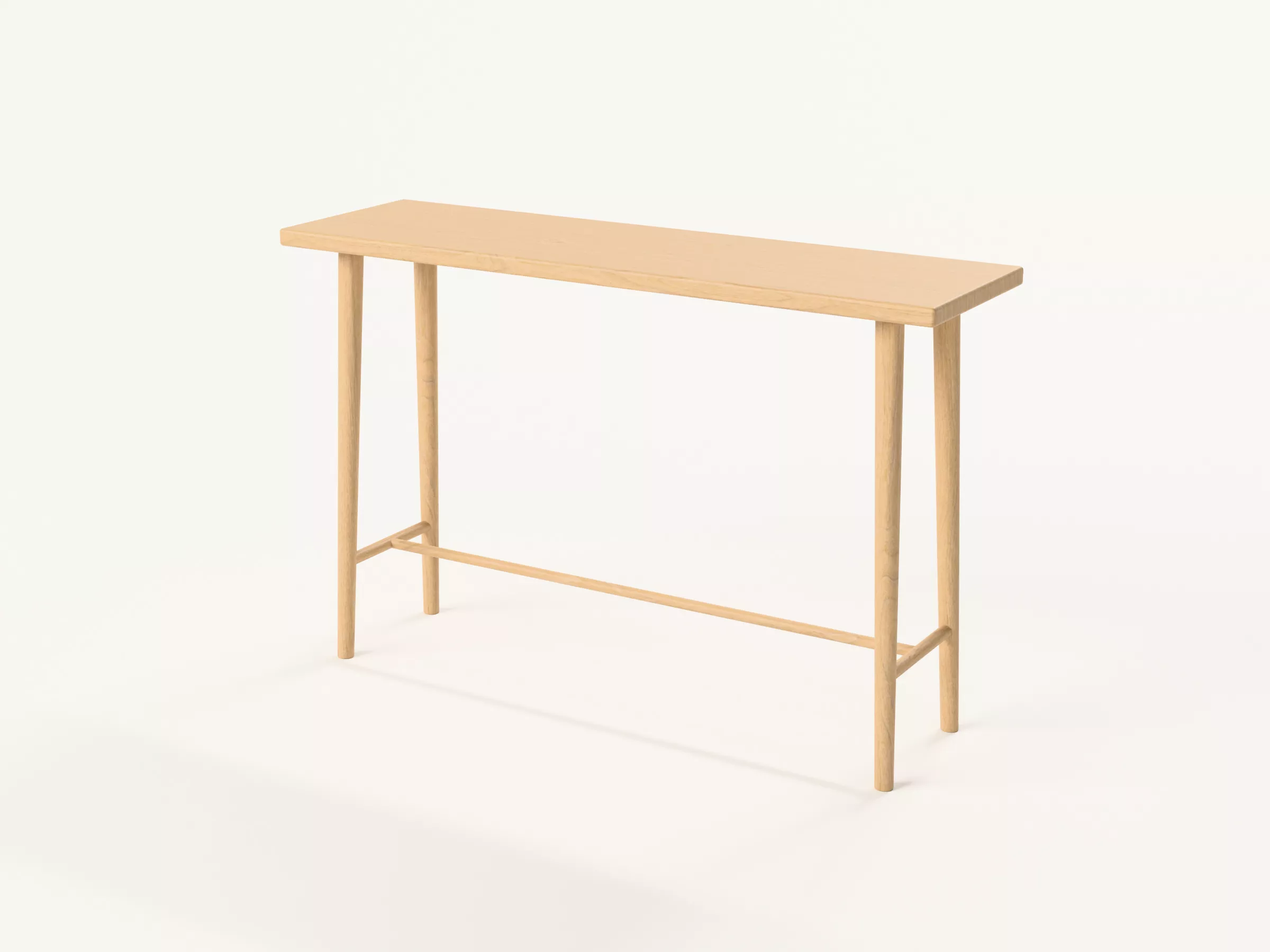 Japandi Oak Console Table 3D model