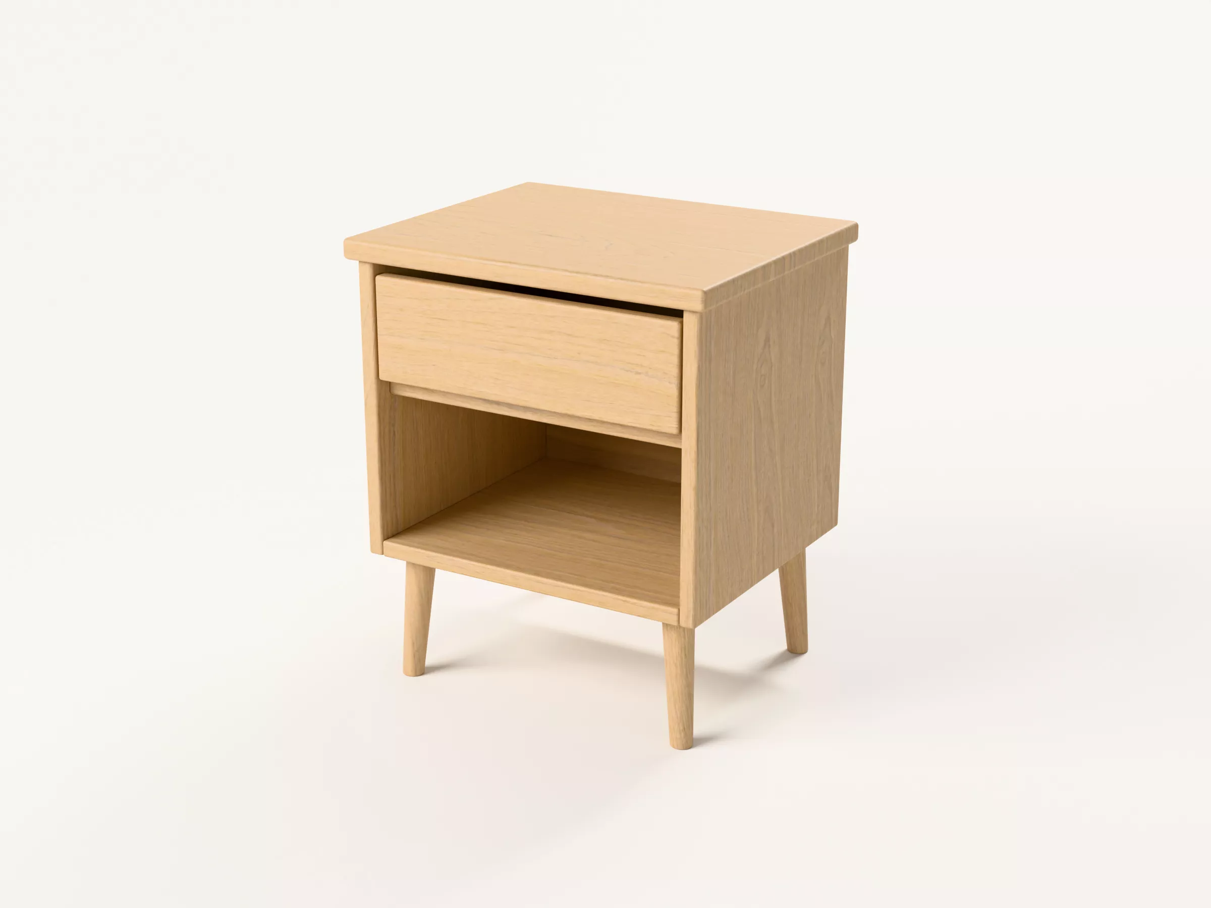 Japandi Oak Nightstand 3D model