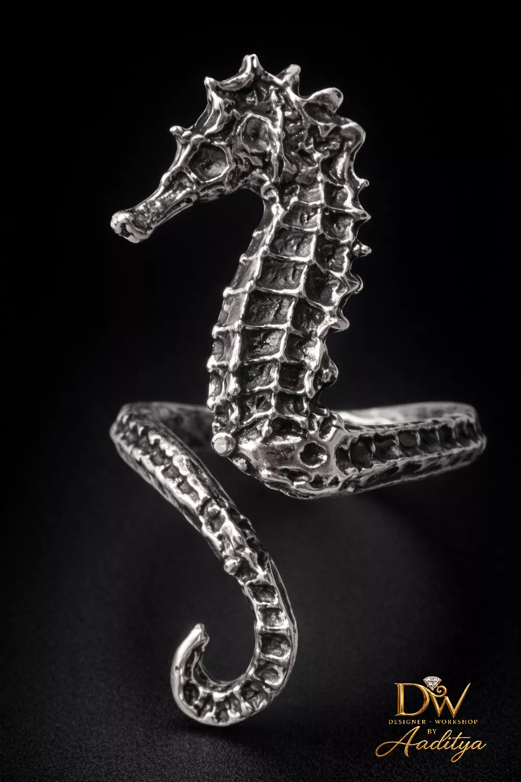 Sea Horse Ring 3D print model