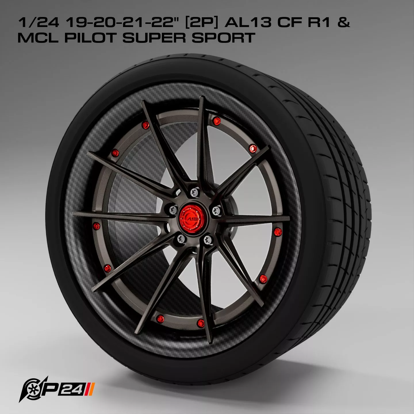 1-24th 19-20-21-22 inches 2P AL13 CF R1 and MCL Pilot Super S... 3D print model