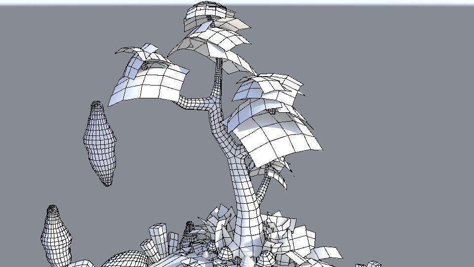 Floating Island 01 Low-poly 3D model_14
