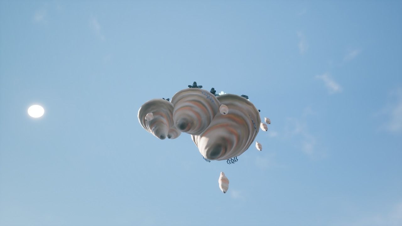 Floating Island 01 Low-poly 3D model_9