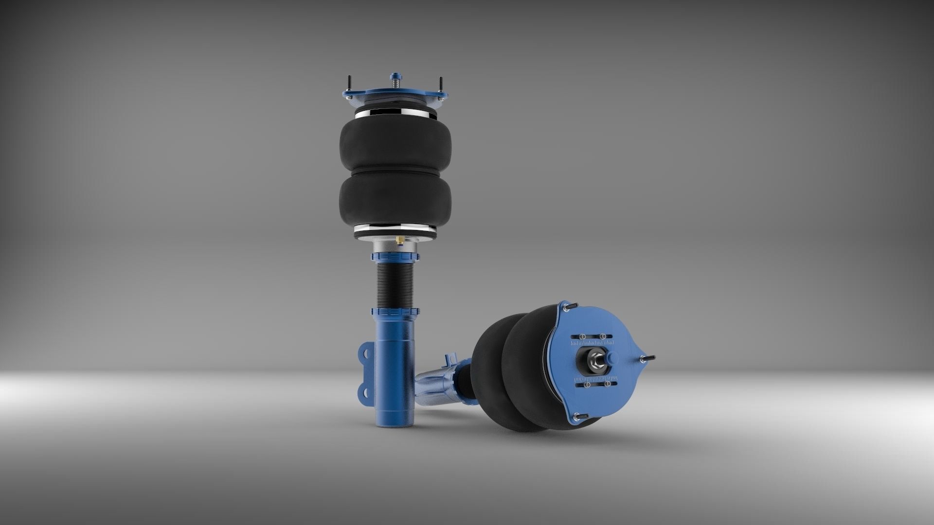 Air Suspension Bag Coilover Low-poly 3D model_1