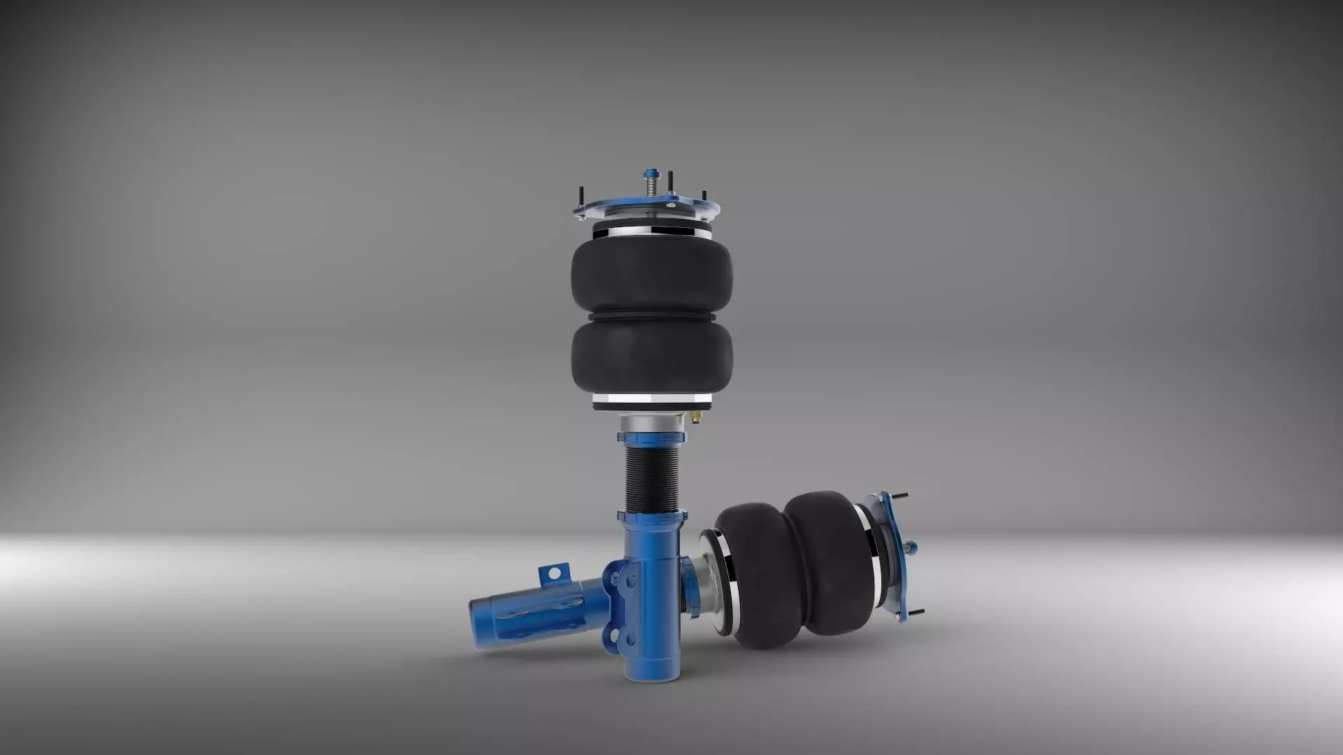 Air Suspension Bag Coilover Low-poly 3D model_0