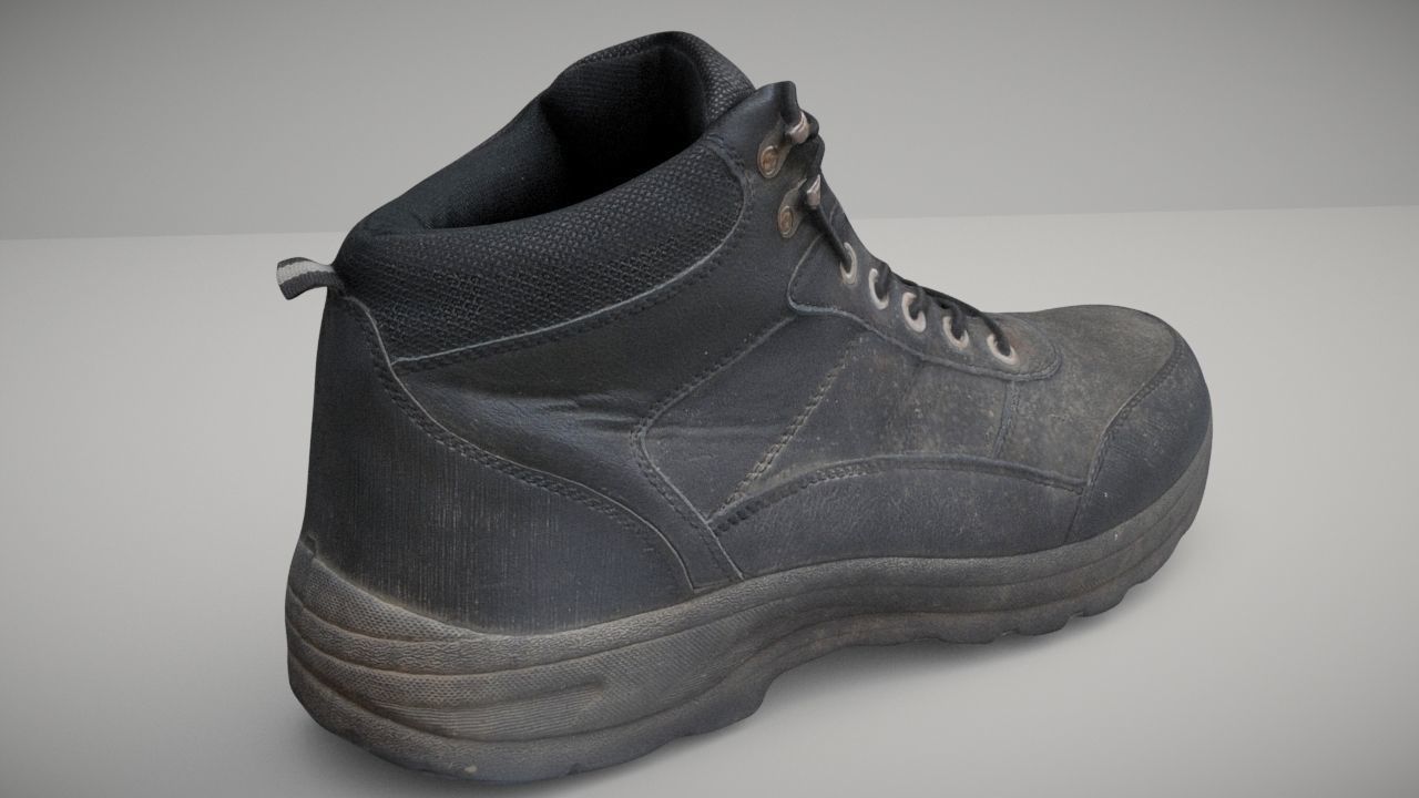 Boot Low Poly 3D model Low-poly 3D model_2