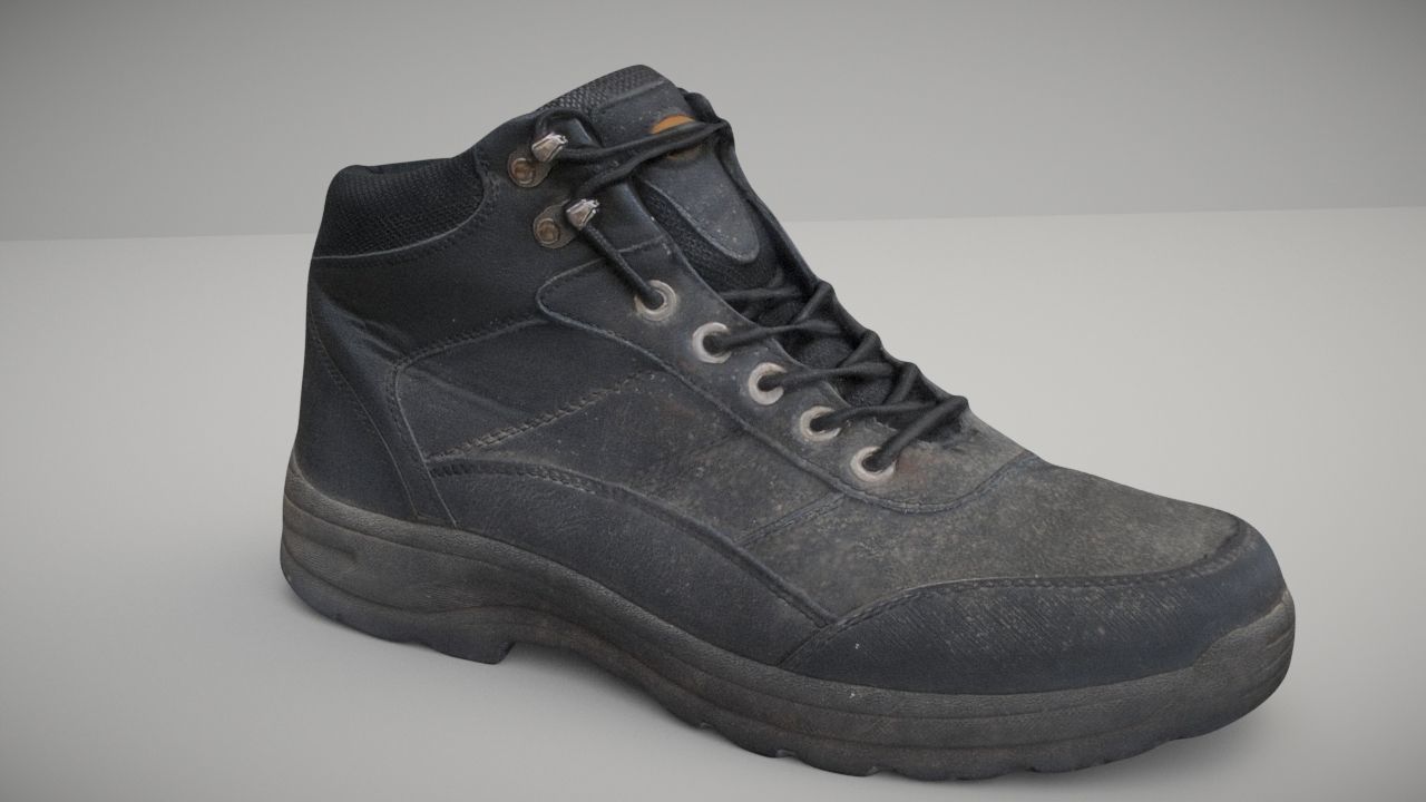 Boot Low Poly 3D model Low-poly 3D model_1