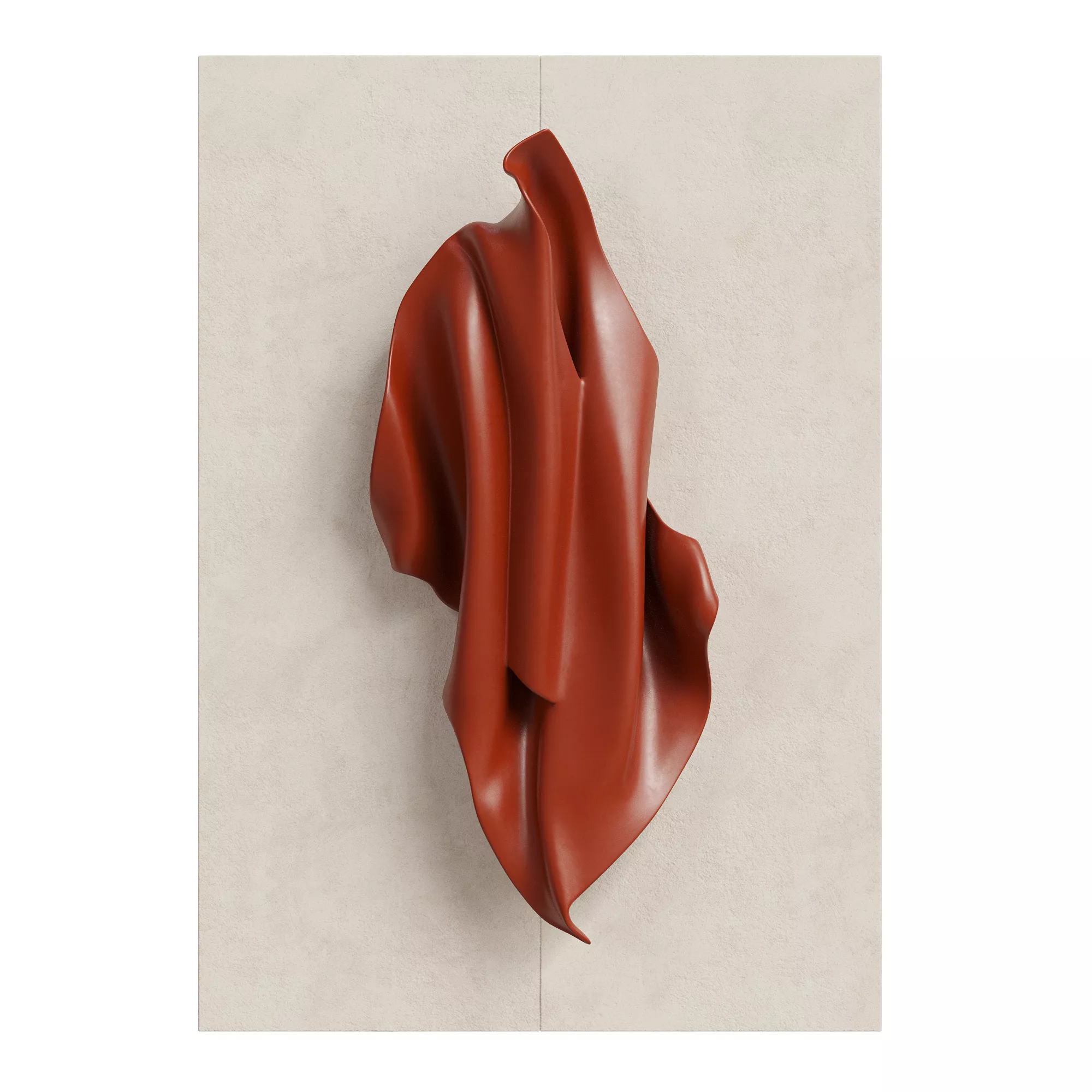 Wall Decor Abstract Golden Silk Flow Low-poly 3D model
