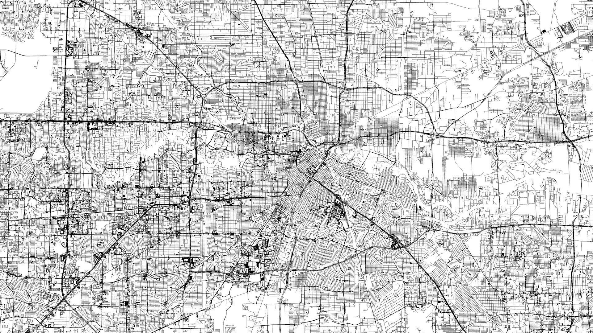 Houston Road Network and Streets 3D model_8