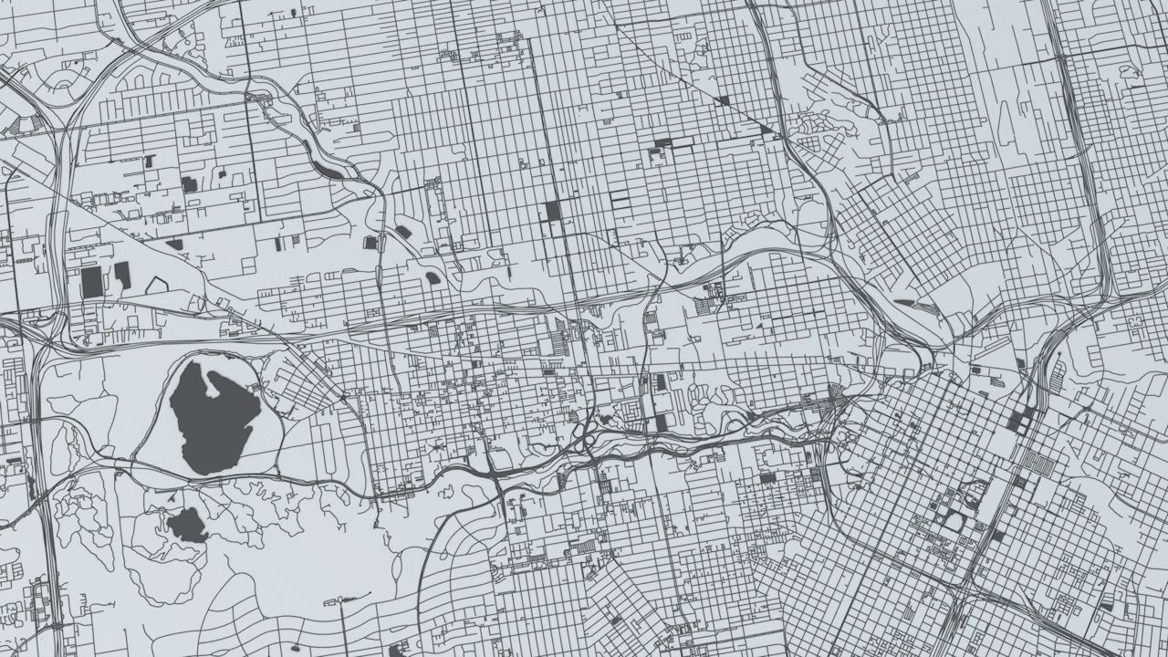 Houston Road Network and Streets 3D model_3