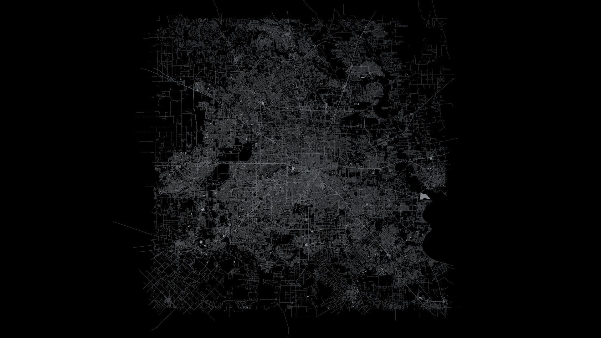 Houston Road Network and Streets 3D model_7