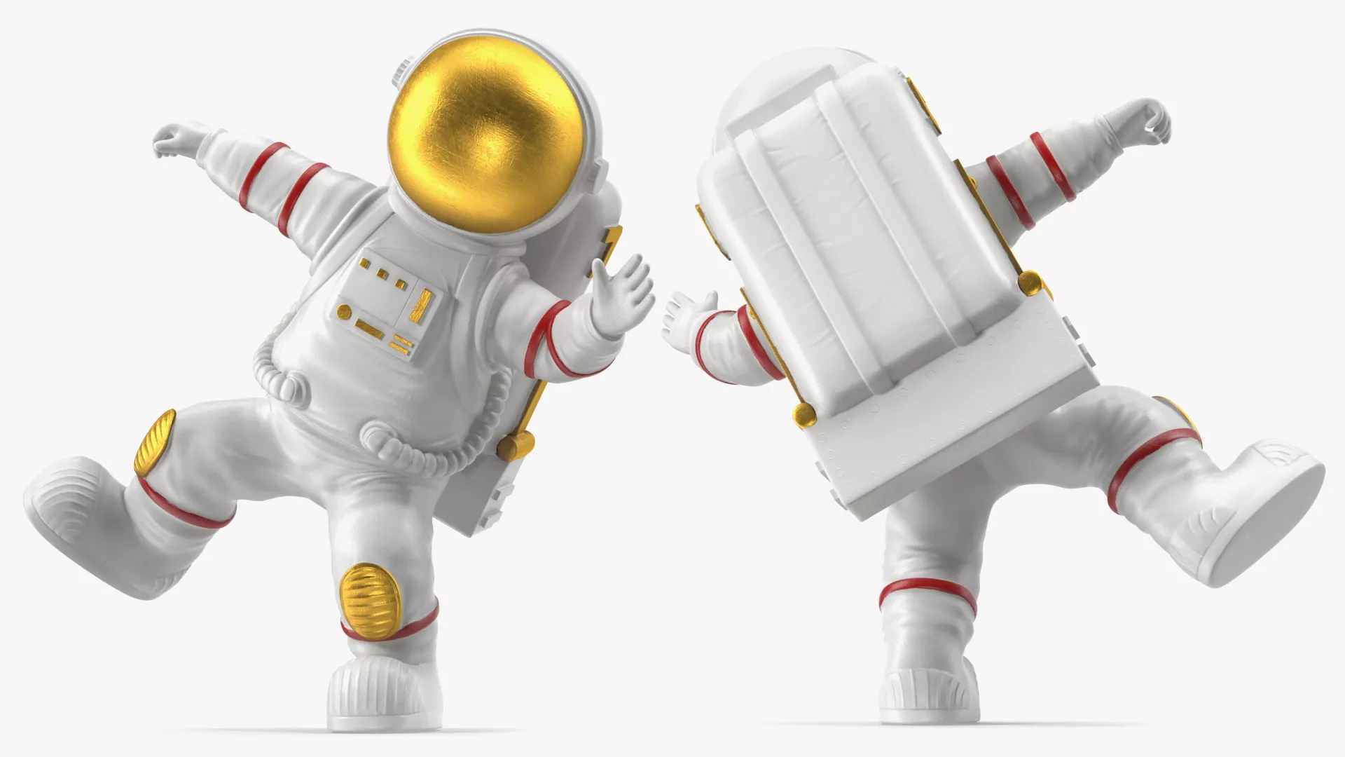 Astronaut Toy Character White Rigged 3D model