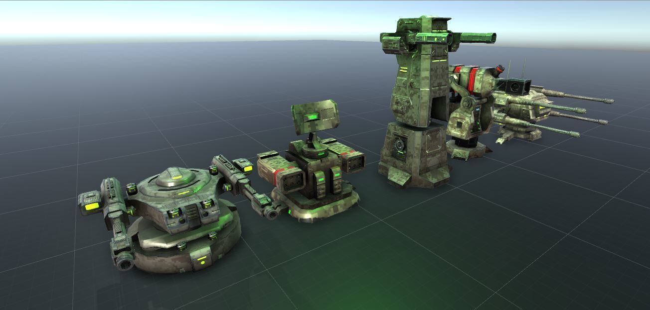 Complete Turret Low-poly 3D model_2